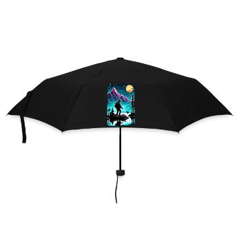 Angler Siluette / Fishing / Fish / Lake / Sport - Umbrella (small) - black - Front