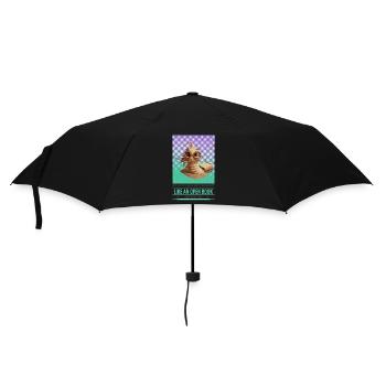 paintballing bookworm reding pintball literaturure - Umbrella (small) - black - Front