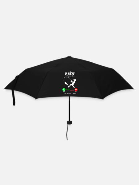 Das Angeln ruft mich - Regenschirm (klein) - Schwarz