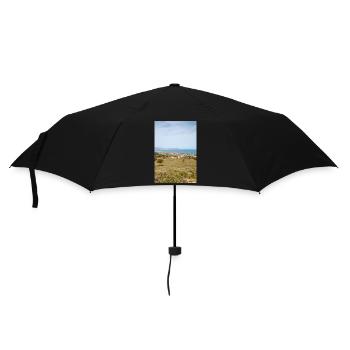 Landschaft von Kos und Blick auf die Küste - Regenschirm (klein) - Schwarz - Vorne
