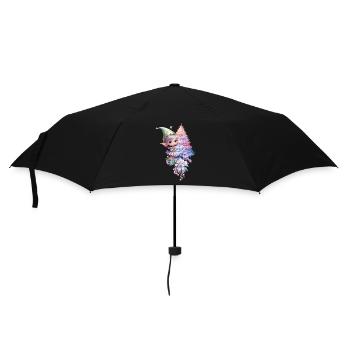 Cute Christmas elf in delicate violet colors - Umbrella (small) - black - Front