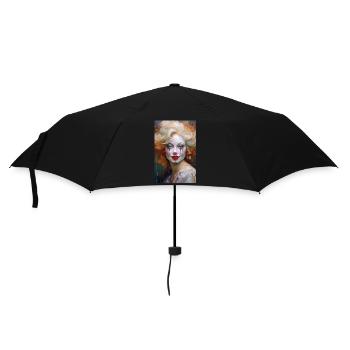 Portrait of a colorful clown 3 - Umbrella (small) - black - Front