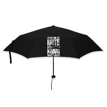 Reicht mir die Rute, der König möchte angeln - Regenschirm (klein) - Schwarz - Vorne