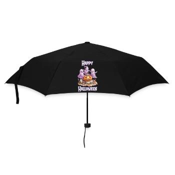 Halloween – Happy Halloween Sweet Ghosts & Pumpkin - Umbrella (small) - black - Front