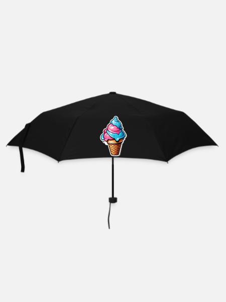 Eis - Regenschirm (klein) - Schwarz