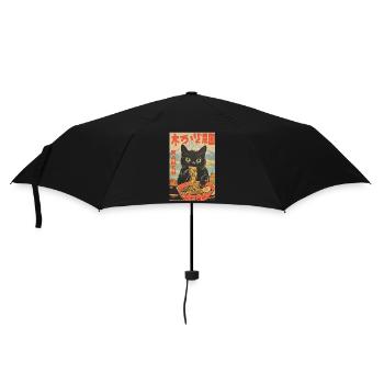 Drôle de chat Ramen Japonais Japon Amoureux - Parapluie standard - noir - Devant