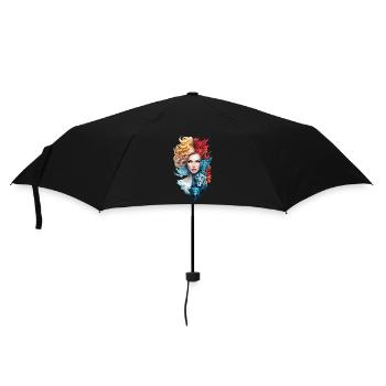 Œil de Danion et cheveux étoilés - Parapluie standard - noir - Devant