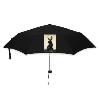 Lapin de nuit dans le brouillard - Parapluie standard - noir - Devant