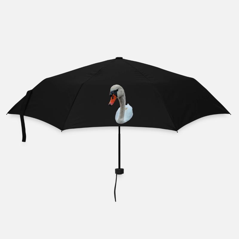 Starrender Schwan - Regenschirm (klein) - Schwarz