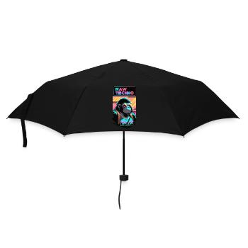 R A W Techno Gorilla - Regenschirm (klein) - Schwarz - Vorne