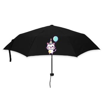 Cat Birthday Baby - Umbrella (small) - black - Front