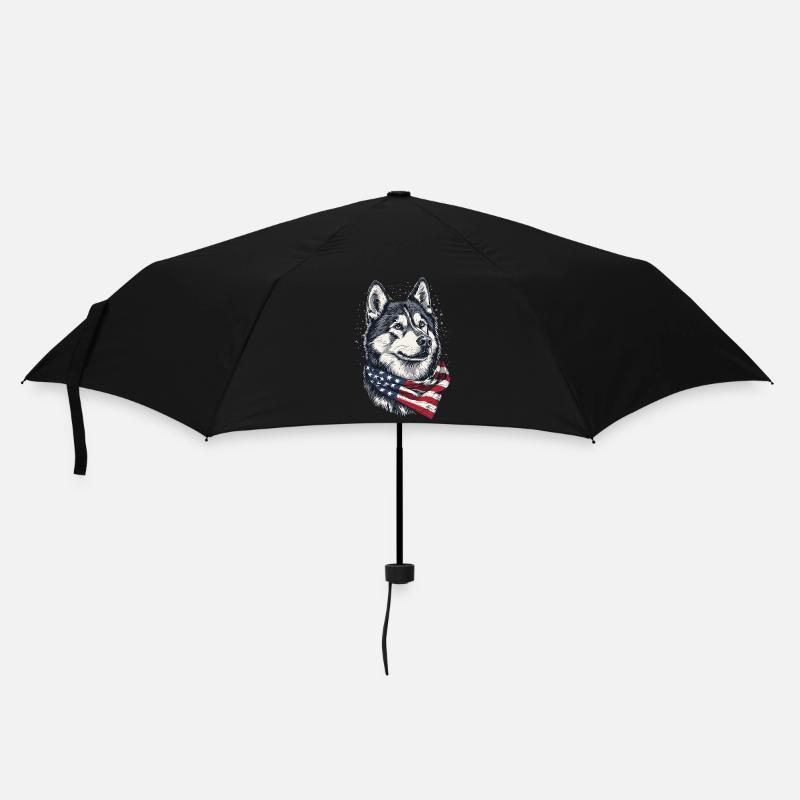 Alaskan Malamute - Regenschirm (klein) - Schwarz