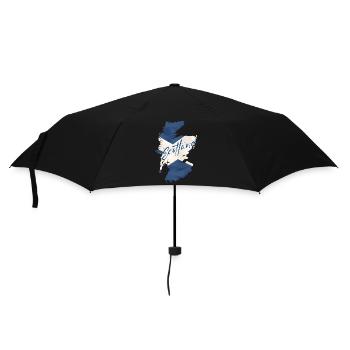 Flagge von Schottland, Schottischer Stolz - Regenschirm (klein) - Schwarz - Vorne
