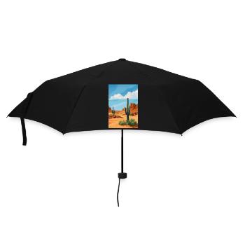 Desert Landscape Illustration Poster - Umbrella (small) - black - Front