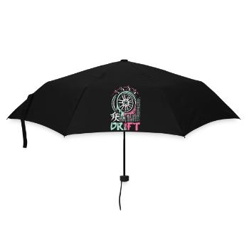 JDM Drift Rim – Japanese Car Tuning Art - Umbrella (small) - black - Front