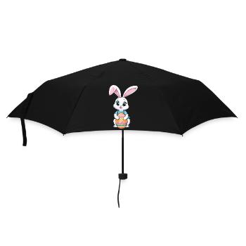 Easter bunny with Easter eggs - Umbrella (small) - black - Front