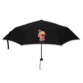 Aquarelle Flamingo – Design artistique de la nature - Parapluie standard - noir - Devant