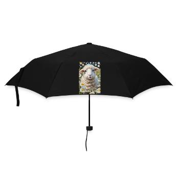 Amoureux de la nature câlin mouton fleur prairie - Parapluie standard - noir - Devant