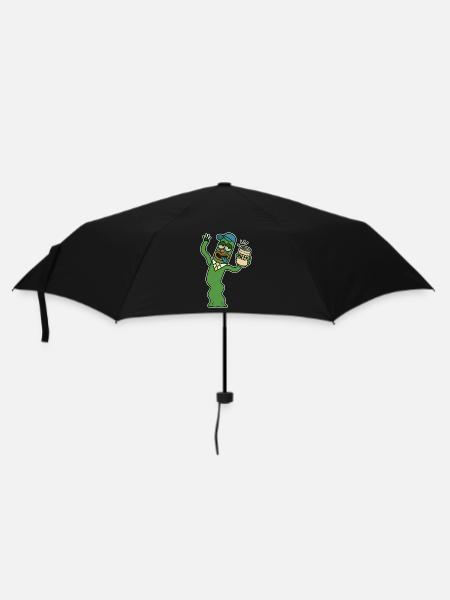 Wabbelwackelarmiger Bierdosenkamerad - Regenschirm (klein) - Schwarz