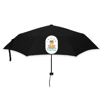 Zen Golden Retriever: The Fluffy Life Coach - Umbrella (small) - black - Front