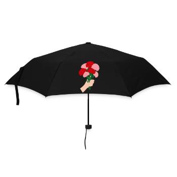 Pour vous- Fleur d’œillet rouge3 - Parapluie standard - noir - Devant