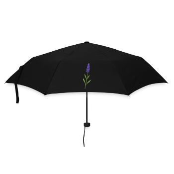Lavender blossom – delicate natural art - Umbrella (small) - black - Front