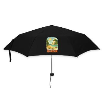 Ich liebe Rügen - Regenschirm (klein) - Schwarz - Vorne