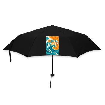 Ride the wave - Parapluie standard - noir - Devant