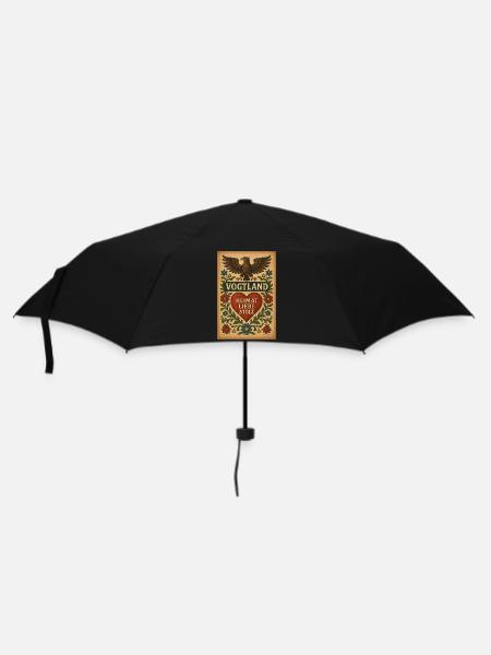 Vogtland Heimat Herz Adler - Regenschirm (klein) - Schwarz