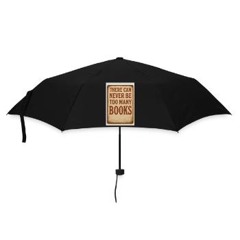 Es kann nie zu viele Bücher geben - Regenschirm (klein) - Schwarz - Vorne