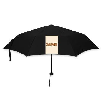 Safari lettering in color - Umbrella (small) - black - Front