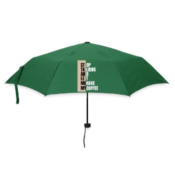 Stop talking – need coffee first - Umbrella (small) - bottlegreen - Front