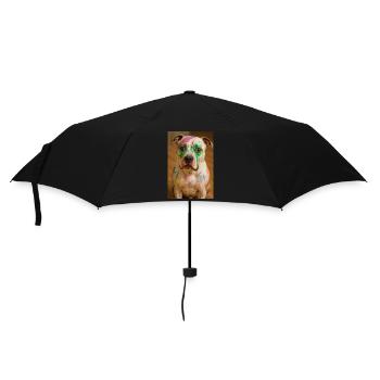 The painted dog - Umbrella (small) - black - Front