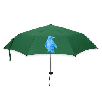 Diamond Penguin Geometric Design - Umbrella (small) - bottlegreen - Front