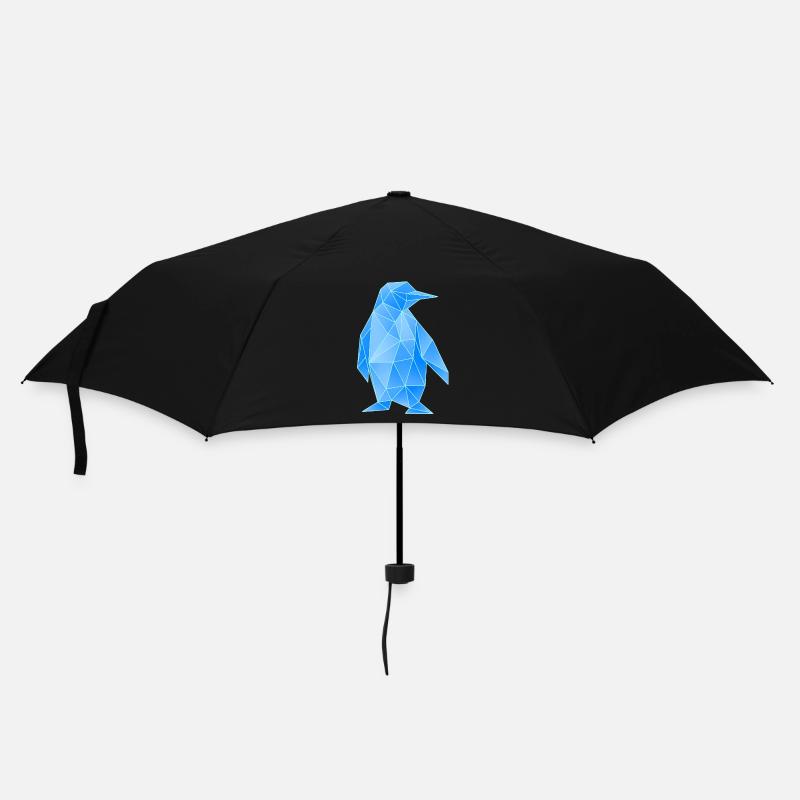 Diamant Pinguin Geometrisches Design - Regenschirm (klein) - Schwarz