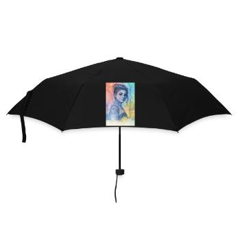 Femme pop arc en ciel omikly tatoo bras crâne graf - Parapluie standard - noir - Devant