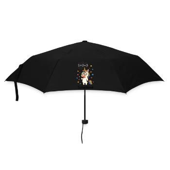 schulkind einhorn - Regenschirm (klein) - Schwarz - Vorne