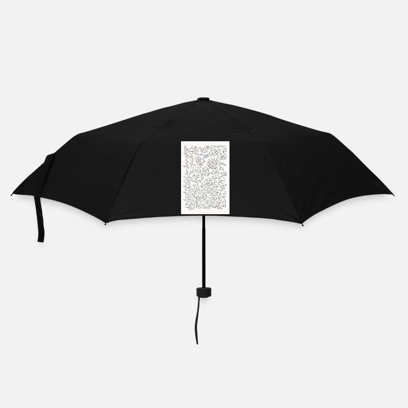 Retro Maze - Umbrella (small) - black