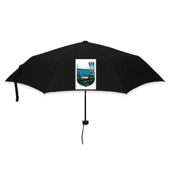 Island view – Croatian relaxation zone - Umbrella (small) - black - Front