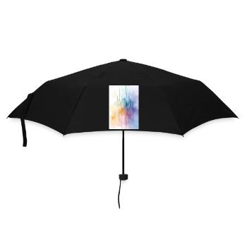 Watercolors Abstract, Watercolor Art Colored - Umbrella (small) - black - Front