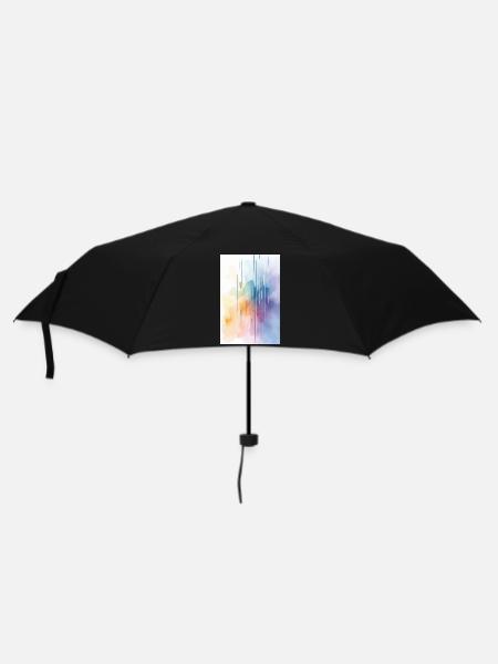 Watercolors Abstract, Watercolor Art Colored - Umbrella (small) - black