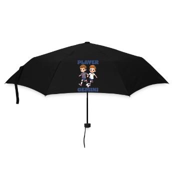 Football Zodiaque Gémeaux Joueur Gemini Ballon - Parapluie standard - noir - Devant
