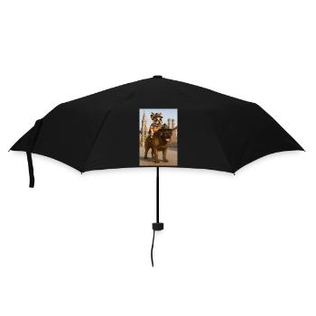 Bouledogue français et Mastiff à Munich - Parapluie standard - noir - Devant