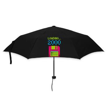 Loading 2000 Disketten-Design Retro Pixel Design - Regenschirm (klein) - Schwarz - Vorne