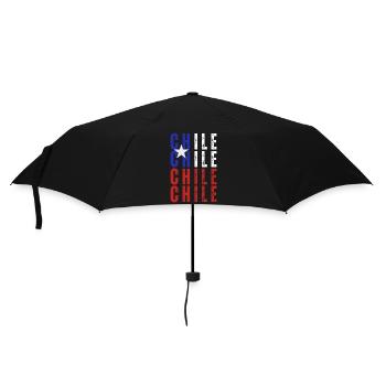 Chilenischer Stolz, ich liebe Chile - Regenschirm (klein) - Schwarz - Vorne