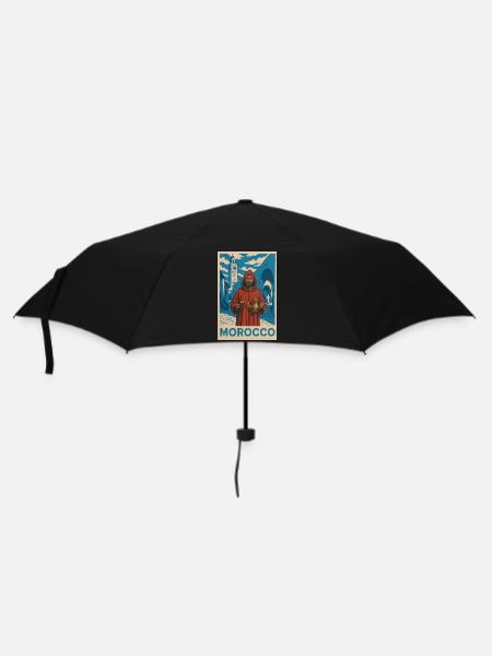 Motif traditionnel marocain avec tradition du thé - Parapluie standard - noir