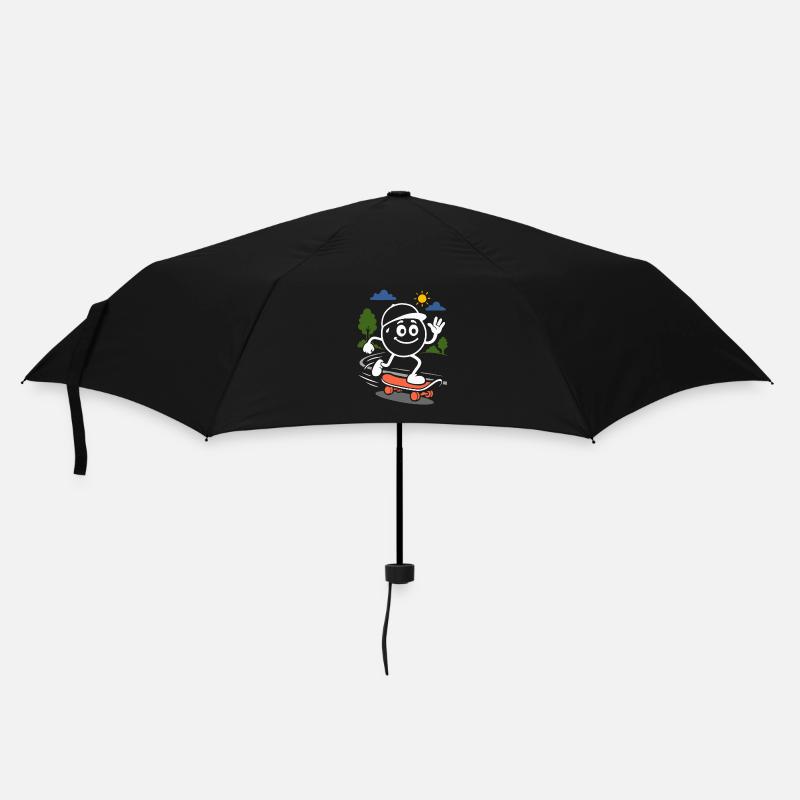 Ribbo on the skateboard - Umbrella (small) - black
