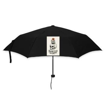Floral Skull Artistic Design - Umbrella (small) - black - Front