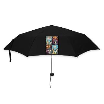  Too Hot Coffee Joke Comic - Funny Gift  - Umbrella (small) - black - Front