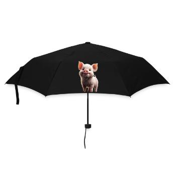 Pig Domestic Pig Sow Pigs Love Piggy - Umbrella (small) - black - Front